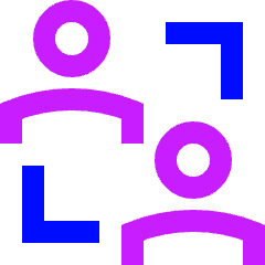 User Collaborate Group Icon from Sharp Neon Set