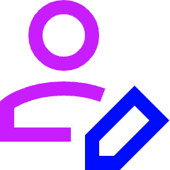 User Edit Pencil Icon from Sharp Neon Set