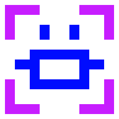 User Face Id Mask Icon from Sharp Neon Set