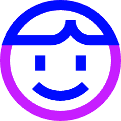 User Face Male Icon from Sharp Neon Set