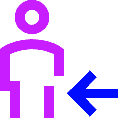 User Full Body Followers Icon from Sharp Neon Set