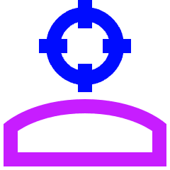 User Head Focus Icon from Sharp Neon Set