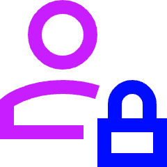 User Lock Privacy Icon from Sharp Neon Set