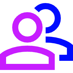 User Multiple Group Icon from Sharp Neon Set