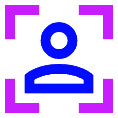 User Profile Focus Icon from Sharp Neon Set