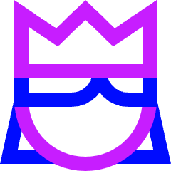 User Queen Crown Icon from Sharp Neon Set