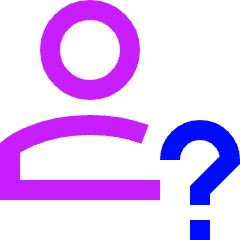 User Question Query Icon from Sharp Neon Set