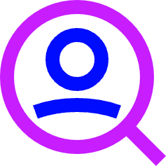 User Search Icon from Sharp Neon Set