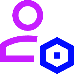 User Setting Bolt Nut Icon from Sharp Neon Set