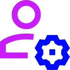 User Setting Gear Icon from Sharp Neon Set