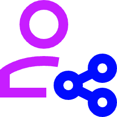 User Share Icon from Sharp Neon Set