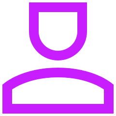 User Single Neutral Male Icon from Sharp Neon Set