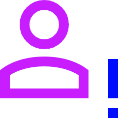 User Warning Icon from Sharp Neon Set