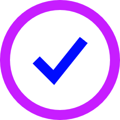 Check Circle Icon from Sharp Neon Set