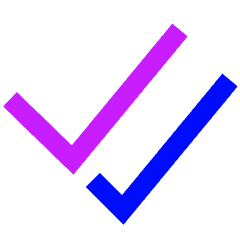 Check Double Thick Icon from Sharp Neon Set