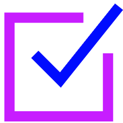 Check Square 2 Icon from Sharp Neon Set