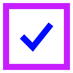 Check Square Icon from Sharp Neon Set
