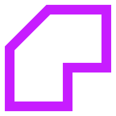 Bevel Corner Icon from Sharp Neon Set
