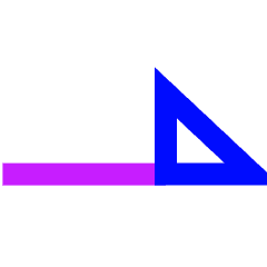 End Point Half Triangle Icon from Sharp Neon Set
