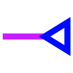 End Point Inverted Triangle Icon from Sharp Neon Set