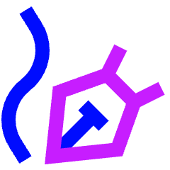 Freehand Tool Icon from Sharp Neon Set