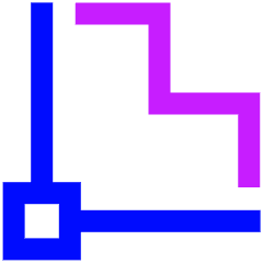 Inside Stroke Icon from Sharp Neon Set