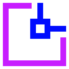 Outside Stroke Icon from Sharp Neon Set