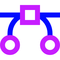 Round Anchor Point Icon from Sharp Neon Set