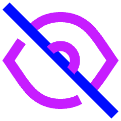 Invisible 1 Icon from Sharp Neon Set