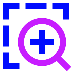 Zoom In Area Icon from Sharp Neon Set