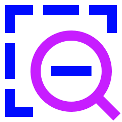 Zoom Out Area Icon from Sharp Neon Set