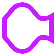 Warp Fish Icon from Sharp Neon Set