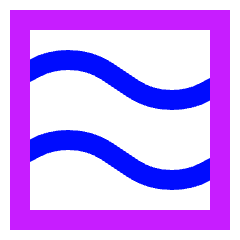Warp Wave Icon from Sharp Neon Set