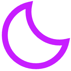 Angled Moon Icon from Sharp Neon Set