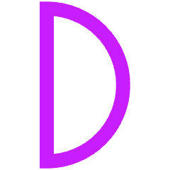 First Quarter Moon Icon from Sharp Neon Set