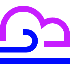 Fog Cloud Icon from Sharp Neon Set