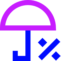 Rain Chance Icon from Sharp Neon Set