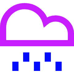 Rain Cloud Icon from Sharp Neon Set
