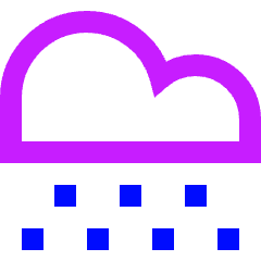 Snow Cloud Icon from Sharp Neon Set