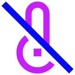 Thermometer Disable Icon from Sharp Neon Set