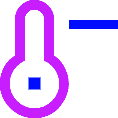 Thermometer Negative Icon from Sharp Neon Set