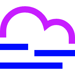 Wind Cloud Icon from Sharp Neon Set