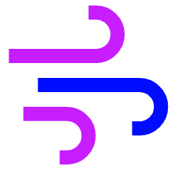 Wind Flow 1 Icon from Sharp Neon Set