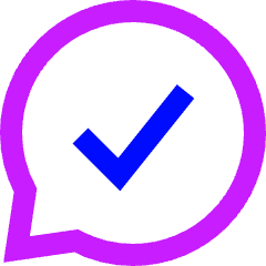 Chat Bubble Oval Check Icon from Sharp Neon Set