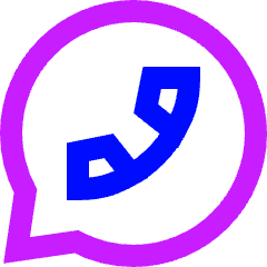 Chat Bubble Oval Phone Icon from Sharp Neon Set