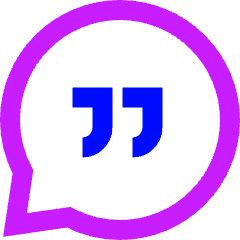 Chat Bubble Oval Quotation Icon from Sharp Neon Set