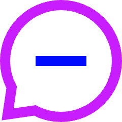 Chat Bubble Oval Subtract Icon from Sharp Neon Set