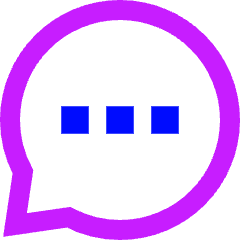 Chat Bubble Typing Oval Icon from Sharp Neon Set