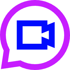 Chat Bubble Video Call Oval Icon from Sharp Neon Set