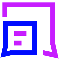 Chat Two Bubbles Square Text 2 Icon from Sharp Neon Set